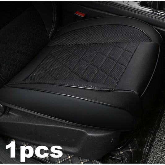 1pcs Black Car Front for Seat Cover PU Leather Accessory for Seat Cushion Protector
