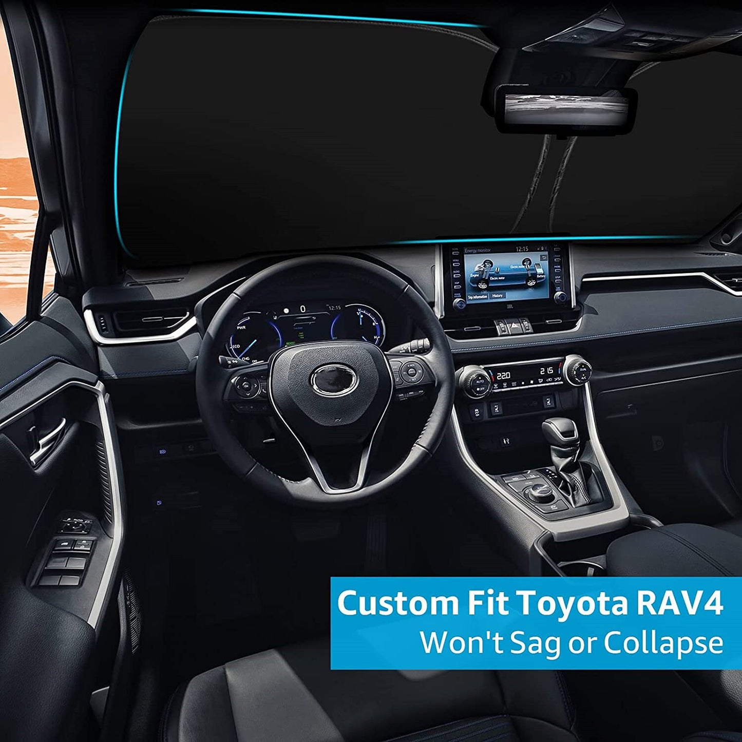 Suitable for 19-24 year old RAV4 SUV windshield sunshade UV protection block cover accessories - n