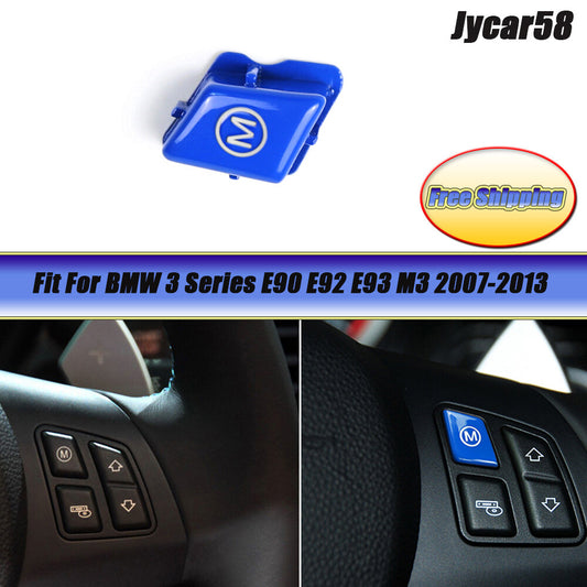 for BMW 3 Series E90 E92 E93 M3 2007-2013 Blue Car Steering Wheel M Mode Button
