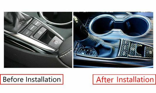 for Toyota Car for Camry 18-21 Carbon Fiber Steel Central Console Button Cover Trim
