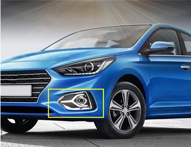 Fit for Hyundai Accent 18-2021 LED Daytime running lights DRL turn signal lights