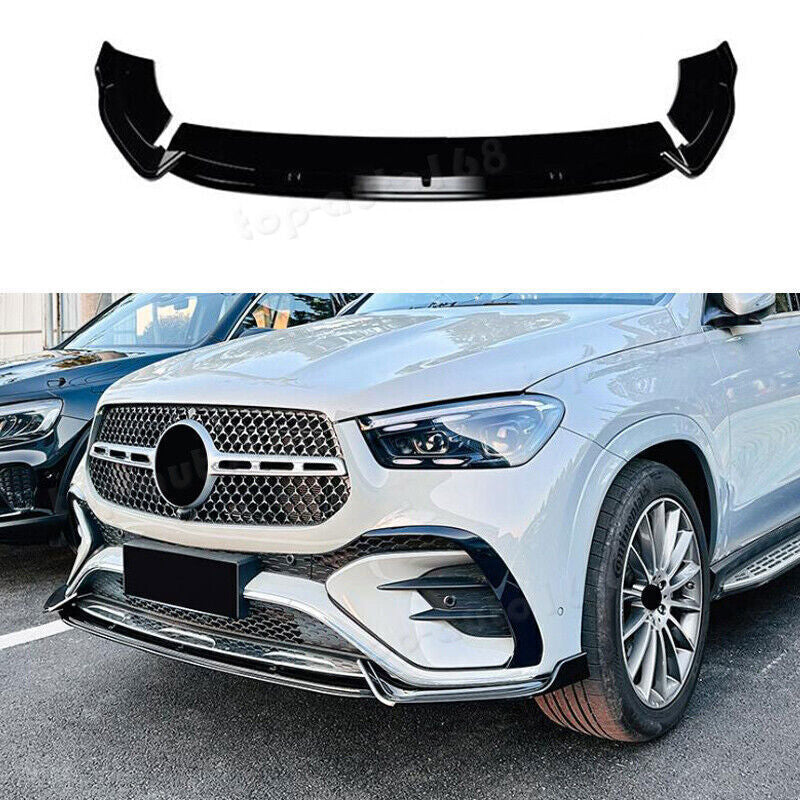 Piano Black Front Bumper Spoiler for Mercedes-Benz GLE-Class SUV 450 AMG 53 2024