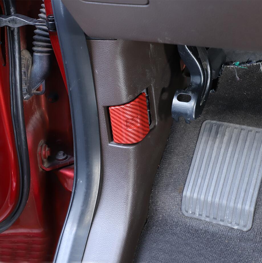 For 15-23 F150 Red Carbon Engine Hood Switch Button Cover Trim Decor v