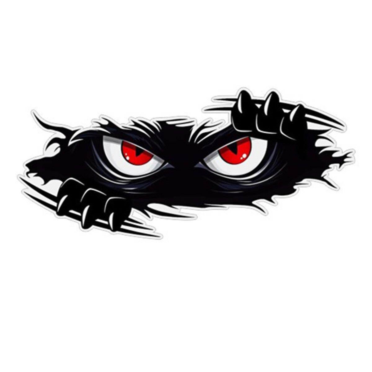 Red Evil Eye Monster Zombie Decal Sticker Each Eye Funny Car Decoration 3pcs