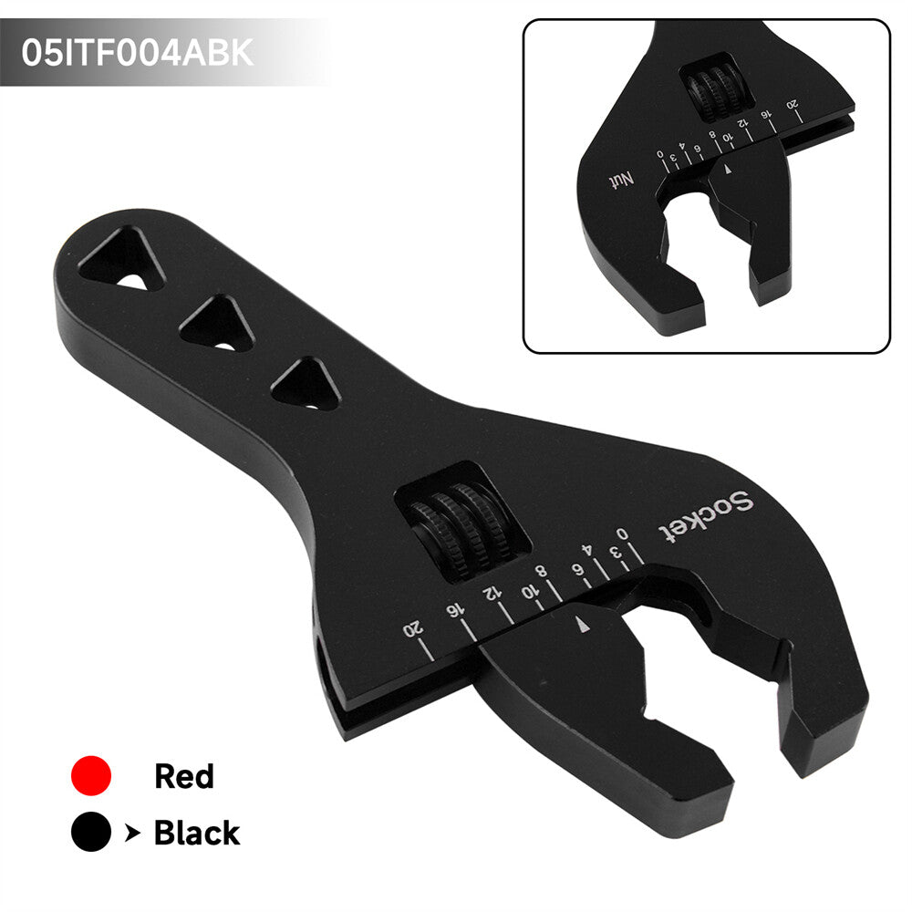 Adjustable AN Fitting Wrench 3AN-20AN Black Anodized Short Tools Spanner