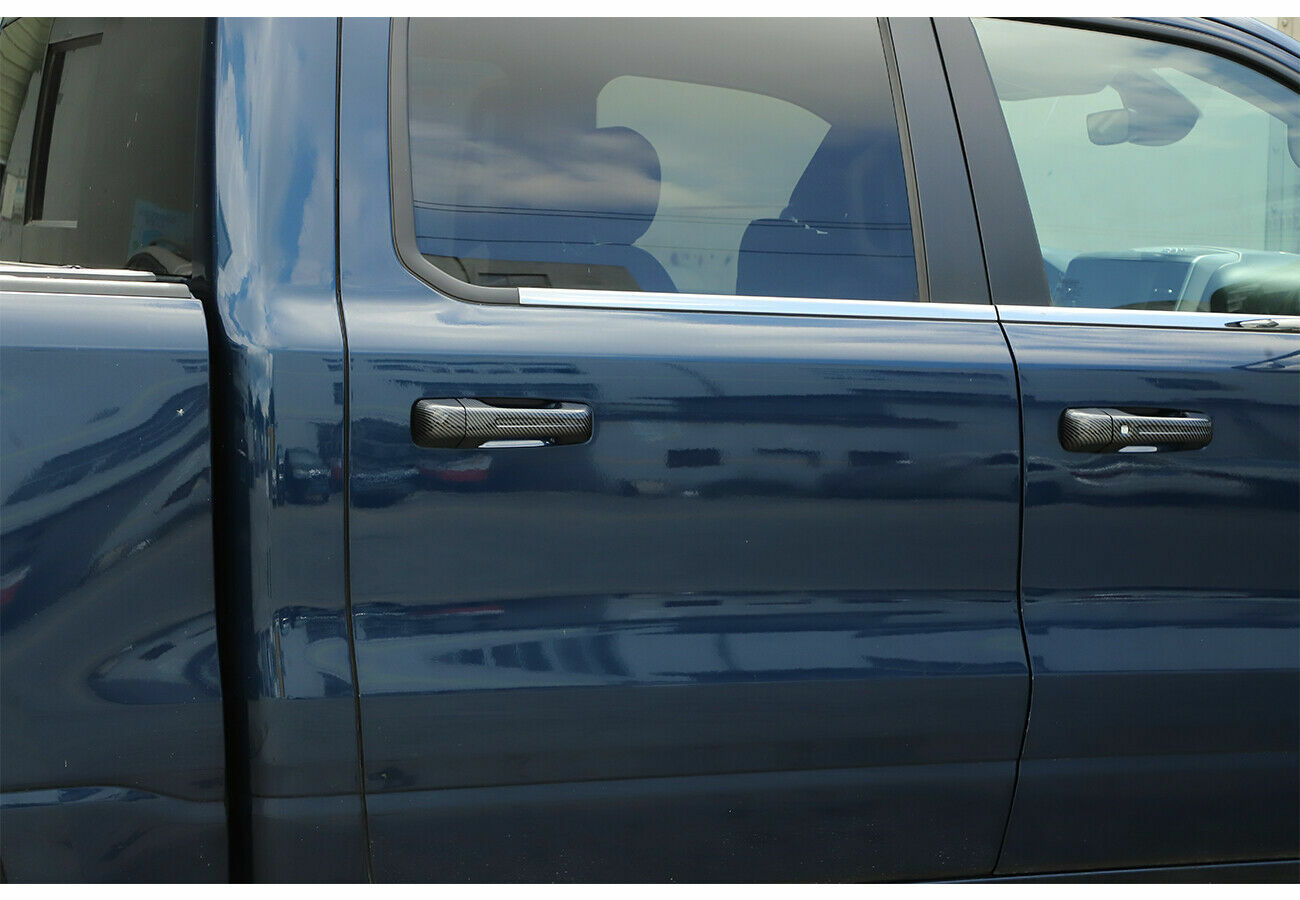 for Dodge for Ram 1500 2018-2022 Carbon Fiber Outside Door Handle Cover Trim 8PCS