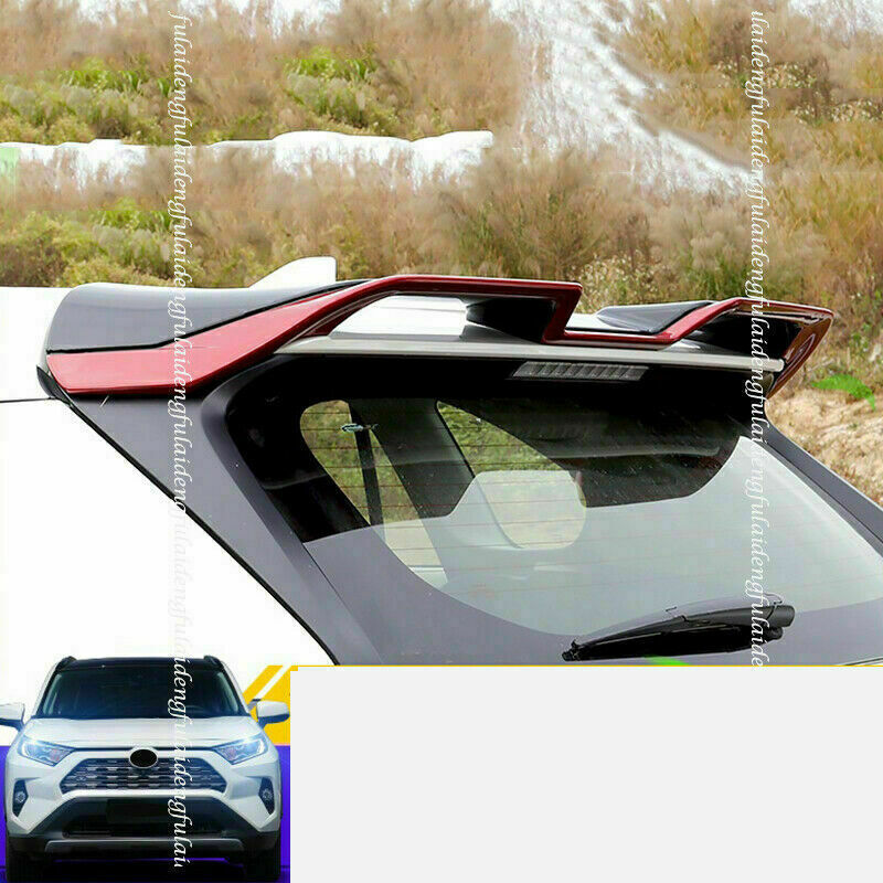 for Toyota RAV4 2019-2023 Rear Trunk Spoiler Tail Wing Trunk Lip Refit Black+Red