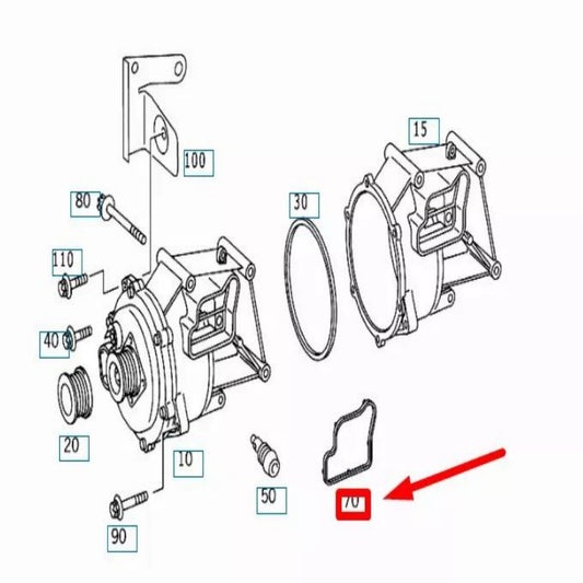 1371540180 Alternator Bracket Seal for Mercedes-Benz CL C215