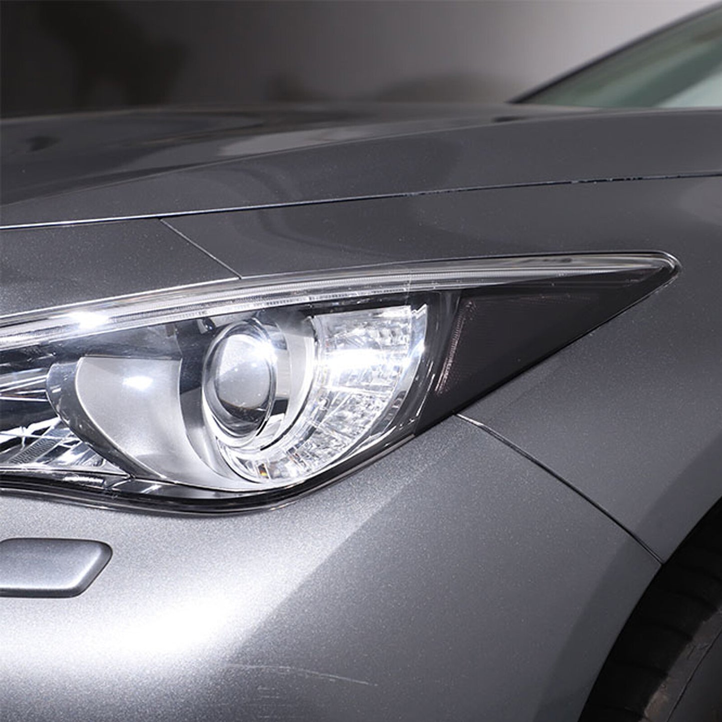 Suitable for 14-22 for Infiniti Q50 headlight side markers, glossy black pre-cut vinyl laminate
