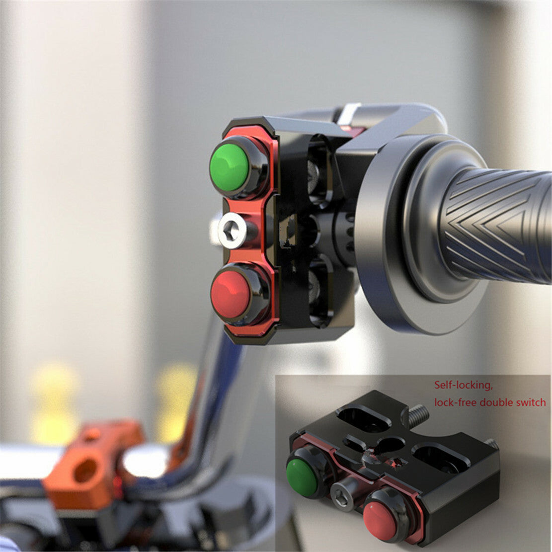 The new Switch features a dual-switch design with on/off buttons and a self-locking mechanism. n
