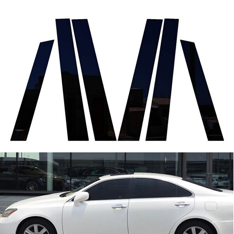 for Lexus ES350 ES240 07-2012 Piano Black Pillar Posts Door Window Molding Strip