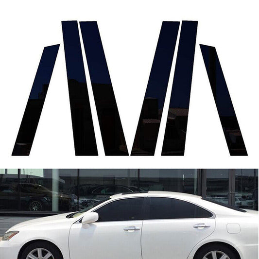 for Lexus ES350 ES240 07-2012 Piano Black Pillar Posts Door Window Molding Strip