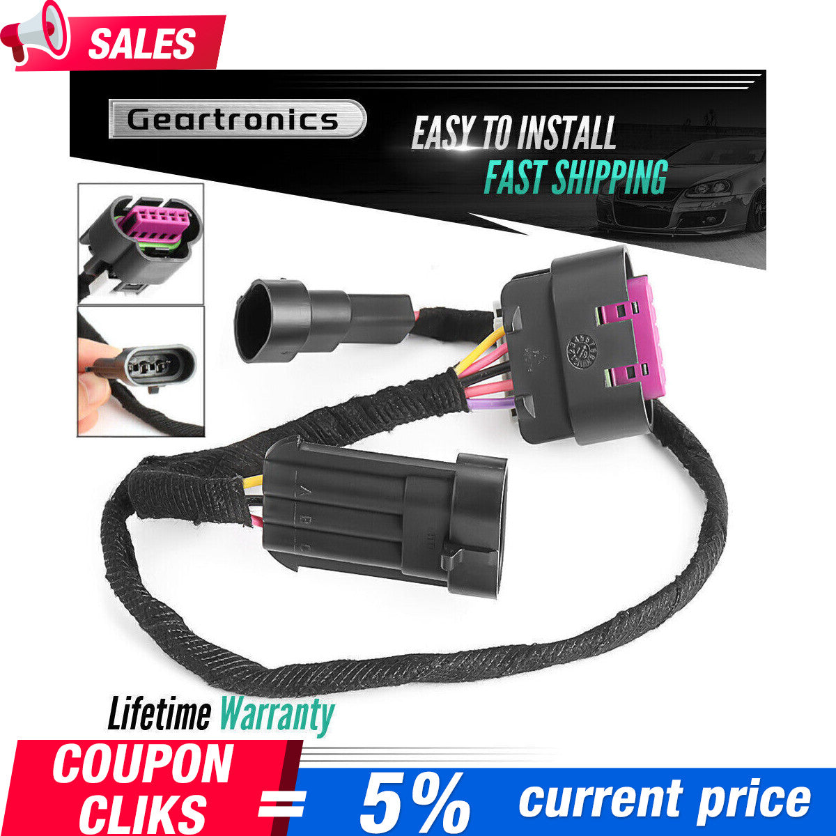 LS1 3 Wire To LS2 LS6 LQ4 Vortec 5 Wire MAF/ IAT Sensor Adapter Wiring Harness