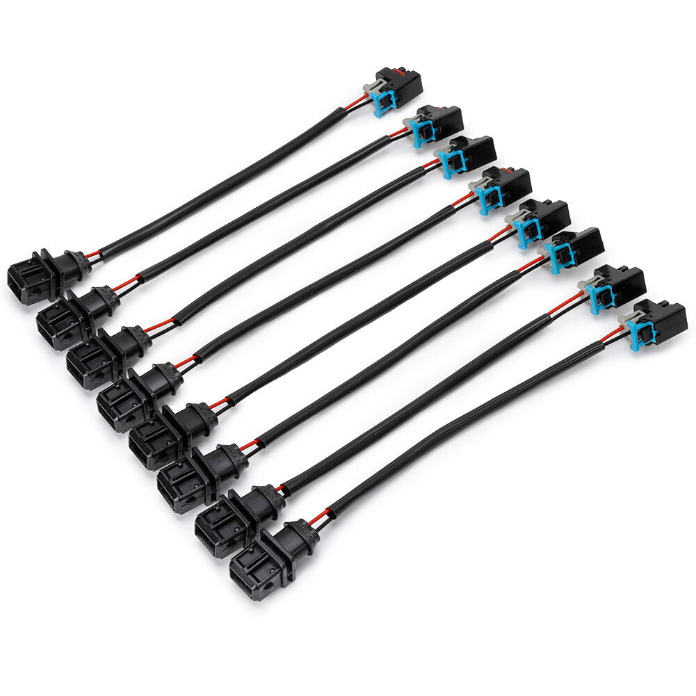 8-Piece Fuel Injector Wiring Harness Adapter Pack for Jetronic EV1 to for Mini Multic 2