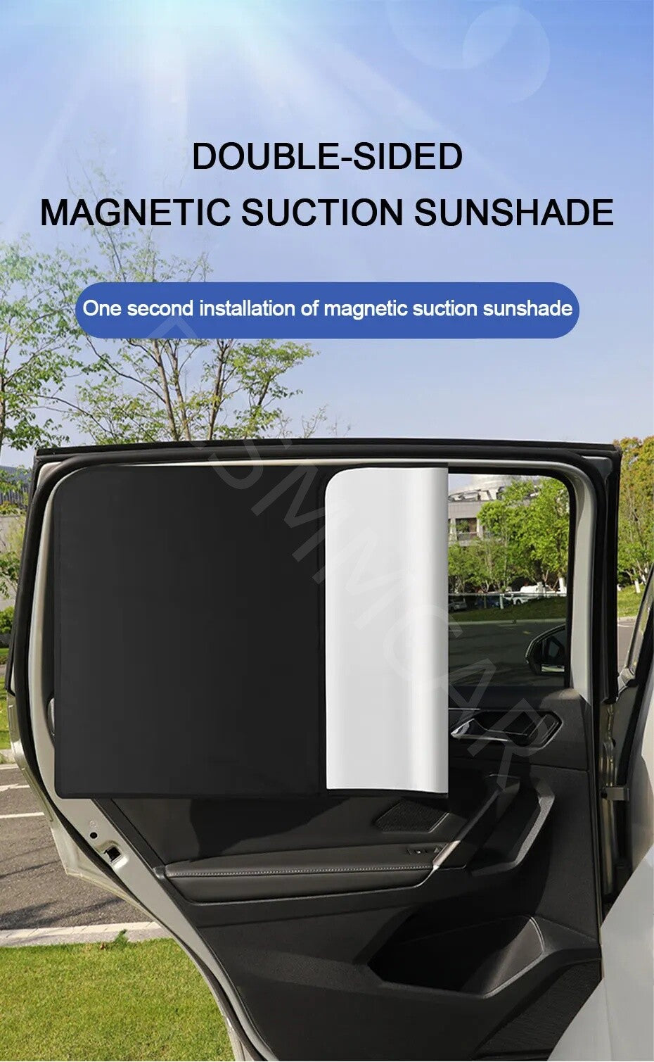 4Pcs Car Side Window Sun Shade Cover Visor Shield Protection Accessories Q