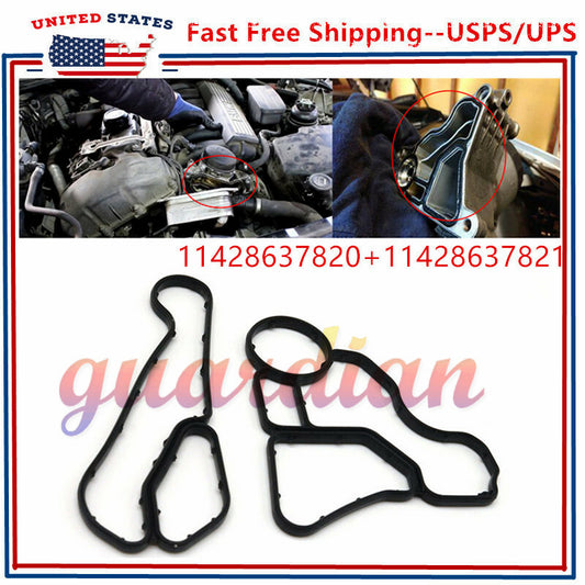 Oil Filter Housing Gasket  Cooler Seal Set 11428637820 11428637821 for BMW