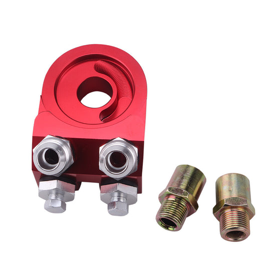 Aluminum Oil Filter Sandwich Plate Adapter 1/8NPT 10AN Oil Cooler Kits Purple Q