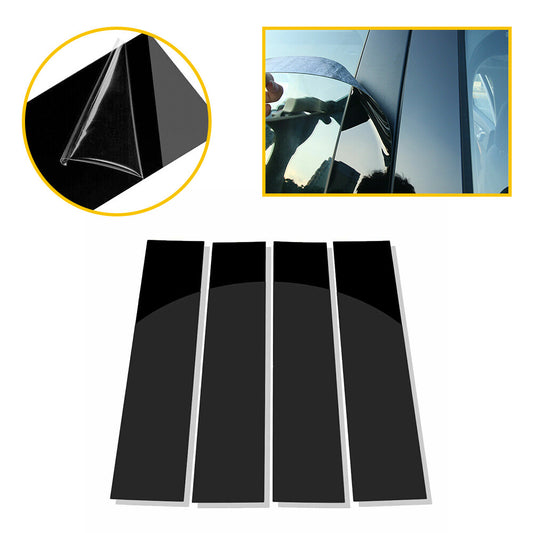 4. Glossy Black Door Pillar Trim for 2004-2014  for ford  F150 Car Accessories