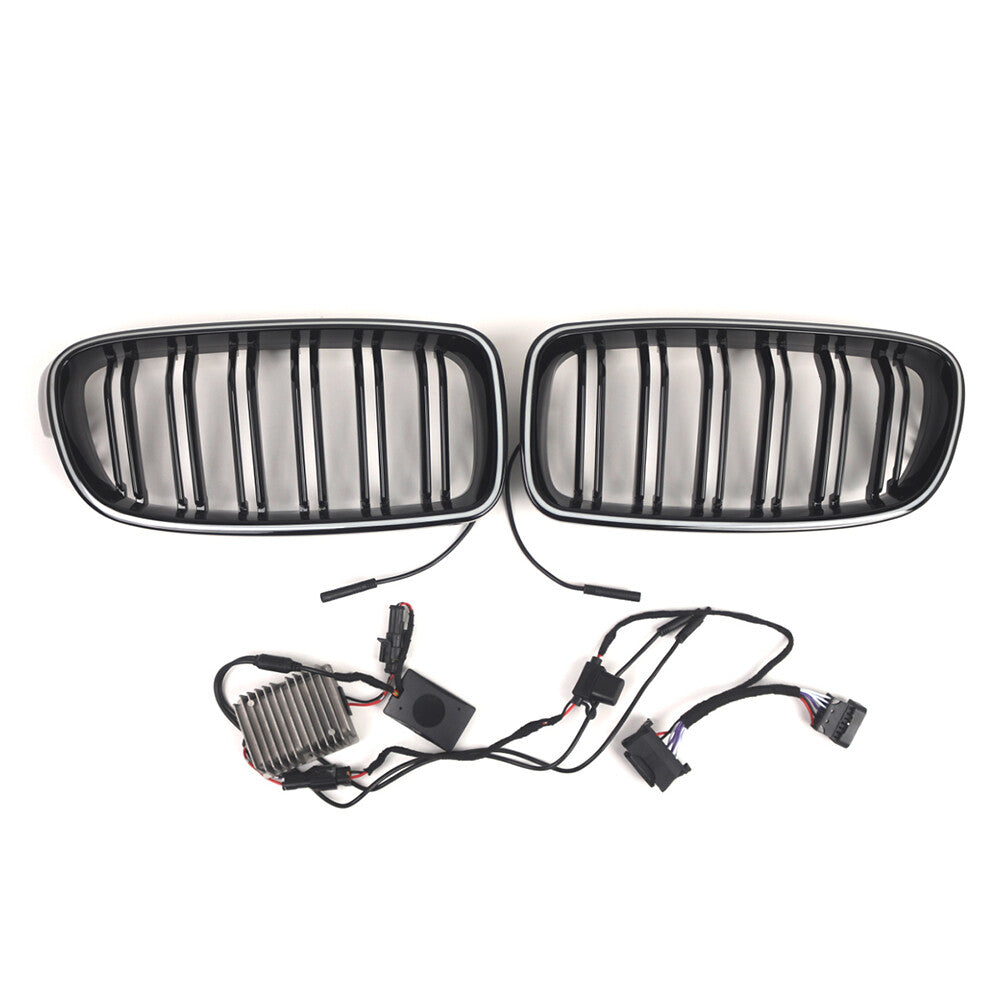 Front Kidney Grille Grill With Light Strip for BMW 3 Series F30 F31 2012-2018 17