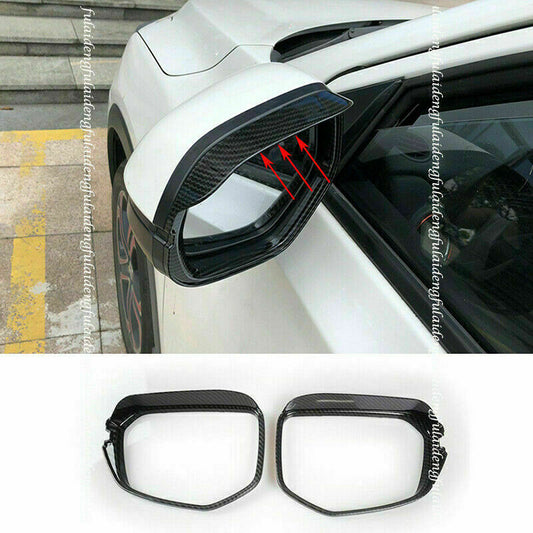 for Honda for Civic 2016-2021 Carbon Fiber ABS Exterior Side Mirror Rain Visor Cover