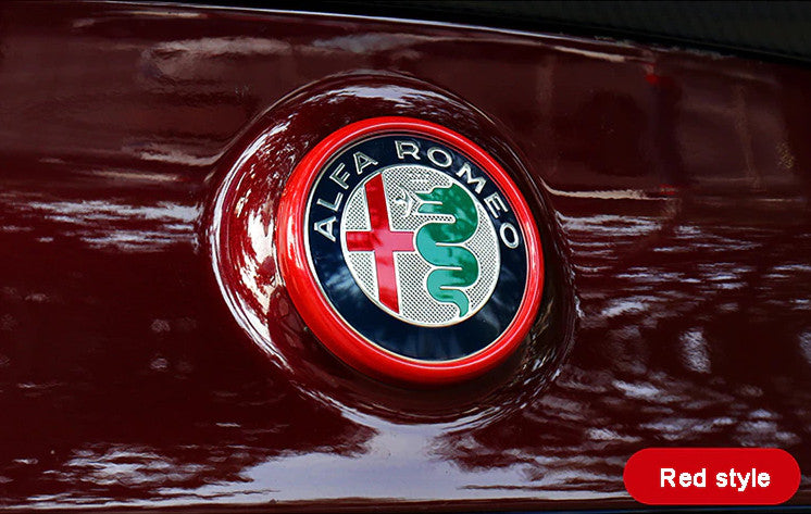 4 Piece 50mm for Alfa Romeo Green Edge Sticker Wheel Center Sticker Badge - v