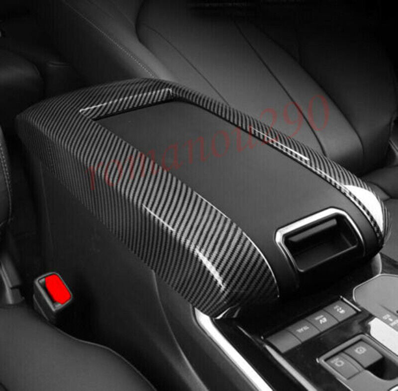 for Toyota Highlander 2020-2022 Carbon Fiber ABS Central Armrest Box Cover Trim