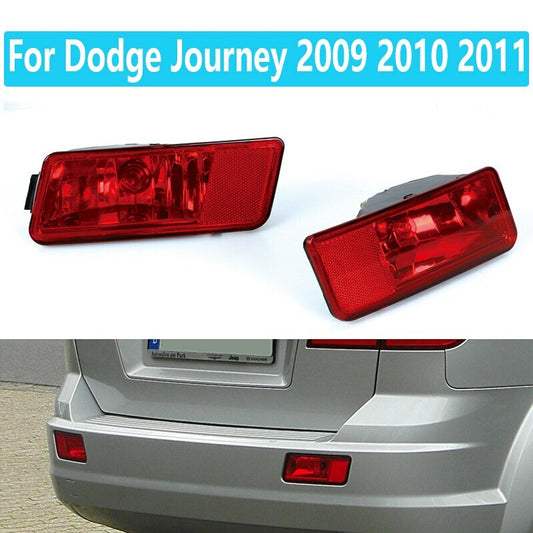Pair Rear Bumper LHRH Reflector Brake Light Warning for Dodge Journey 2009-2011