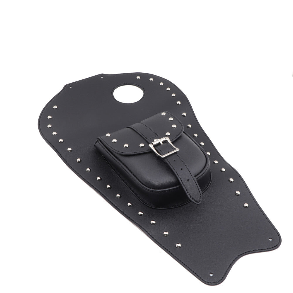 Black PU Leather Tank Cap Panel Cover Bag for Honda Shadow VT1100C C1 1987-1996 Q