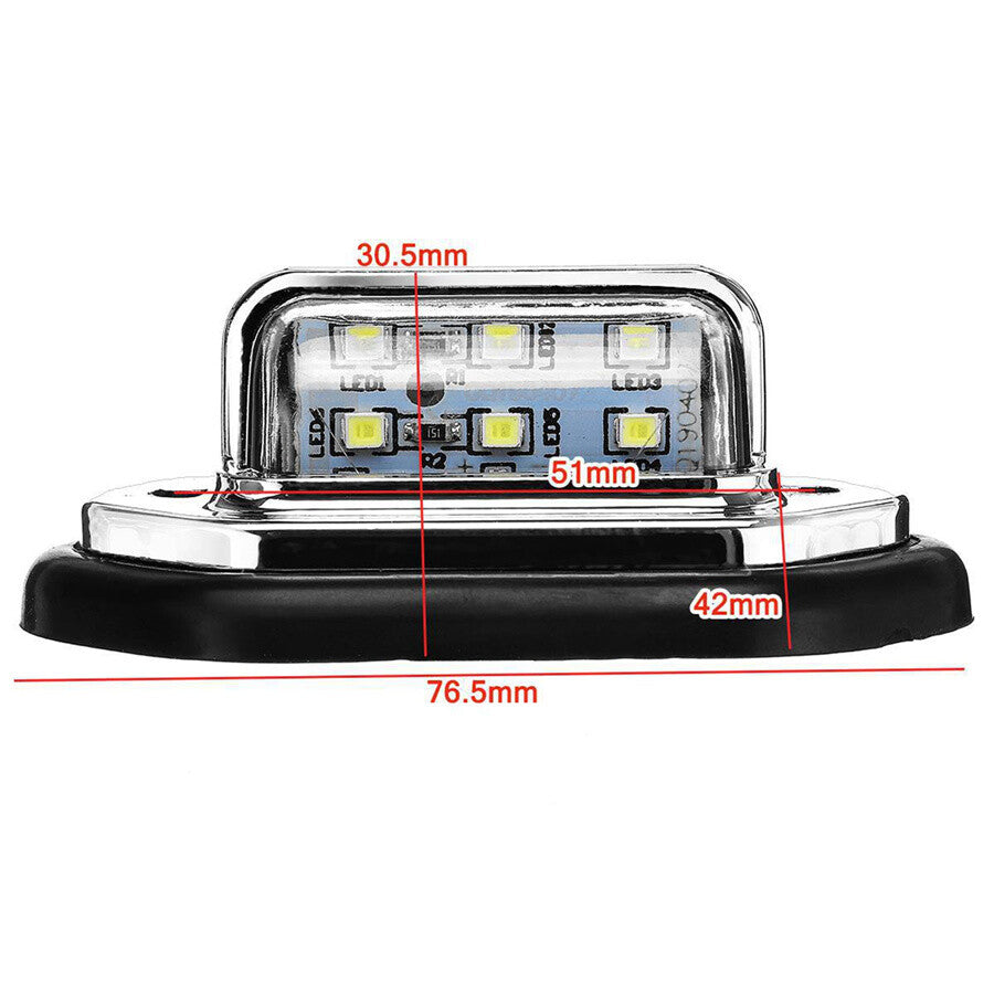 2Pcs LED License Plate Light Signal Tail Lamp Waterproof Kit For Car Accessories