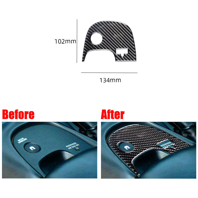 Carbon fiber car traction control panel decorative sticker for Corvette C5- n