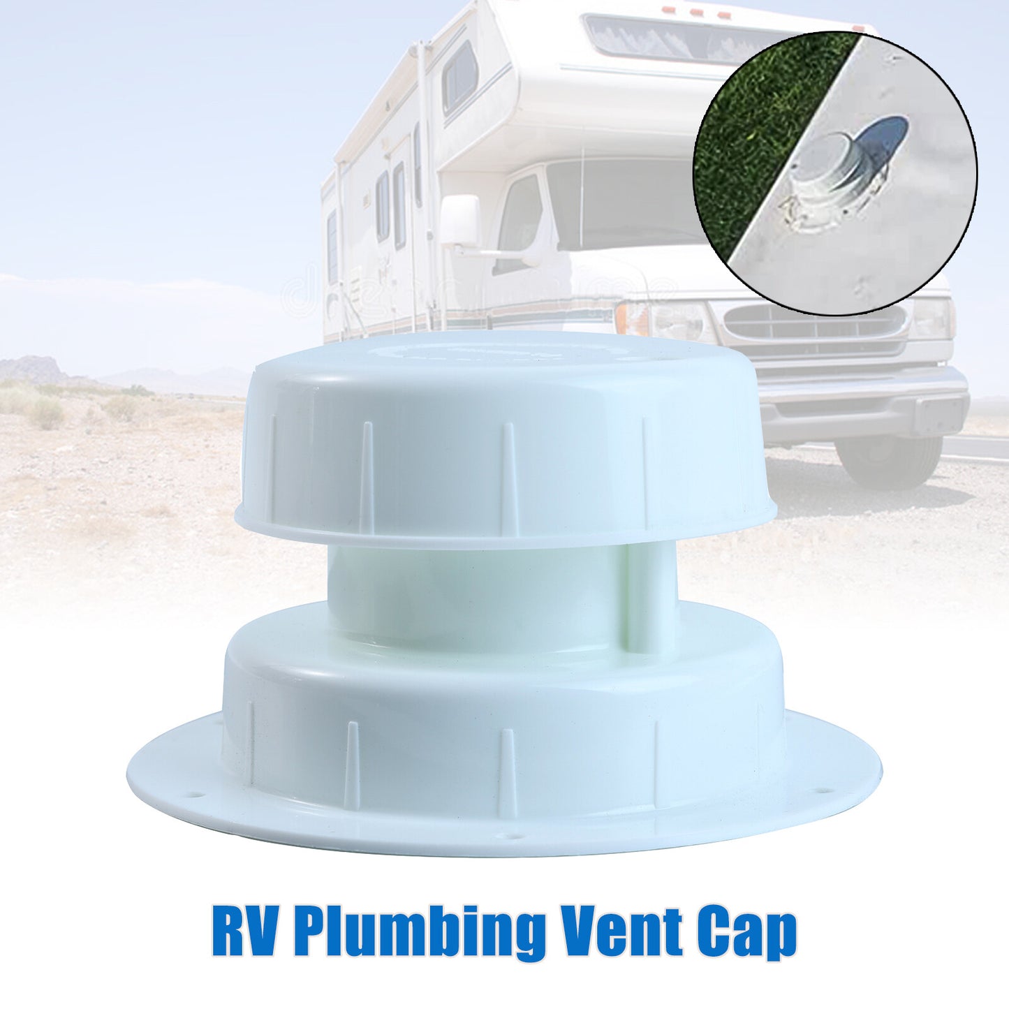 RV Trailer Camper Plumbing Vent Cap Anti-UV For 1 To 2 3/8 Inch Pipe Replacement Q