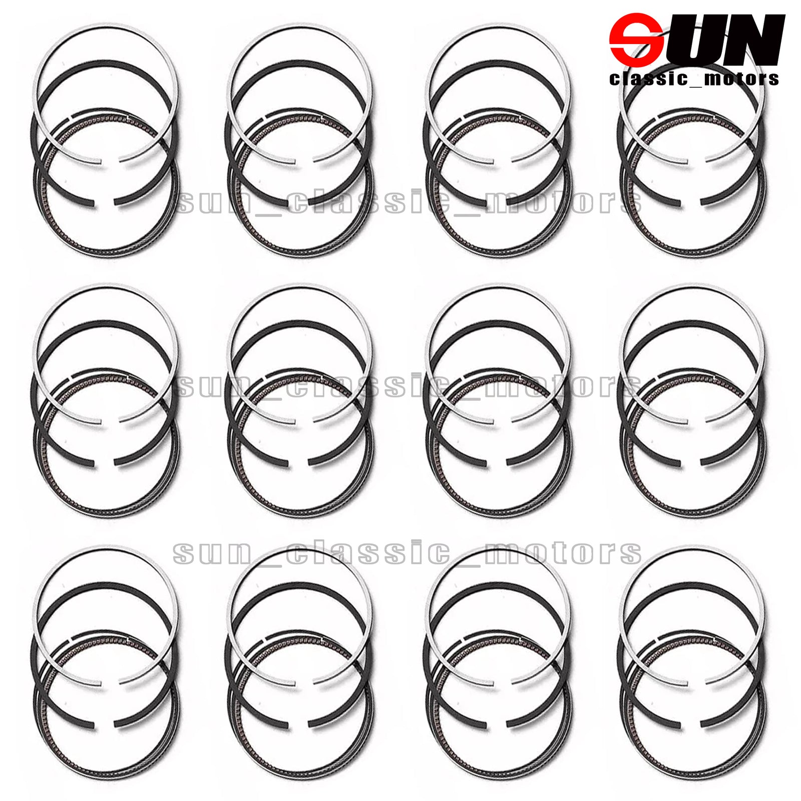 STD 12x Piston Rings Set for Bentley Flying Spur GT BWR CKH 6.0T W12