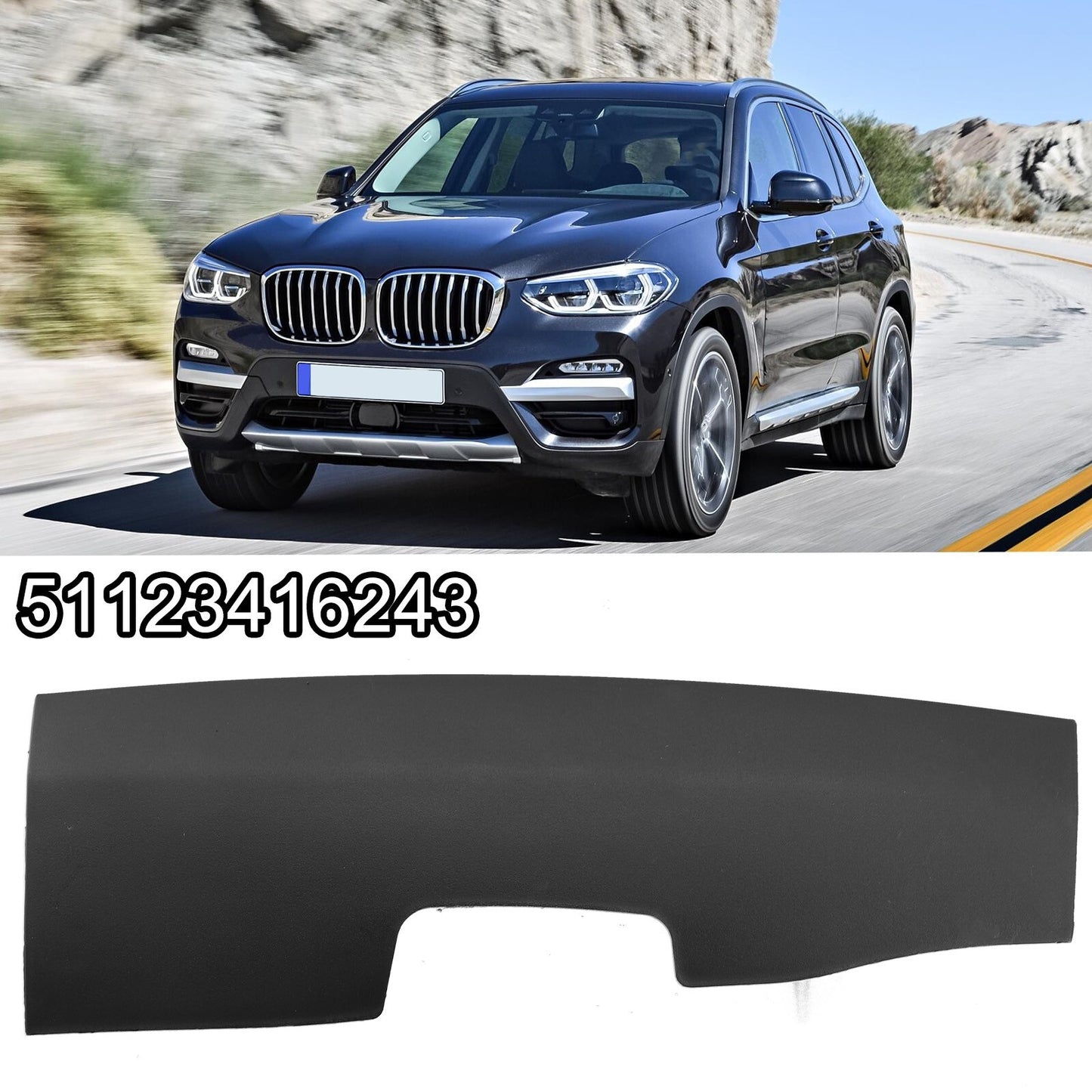 Rear Bumper Tow Bar Hole Cover Cap For E83 X3 2006-2010/51123416243/Plastic v