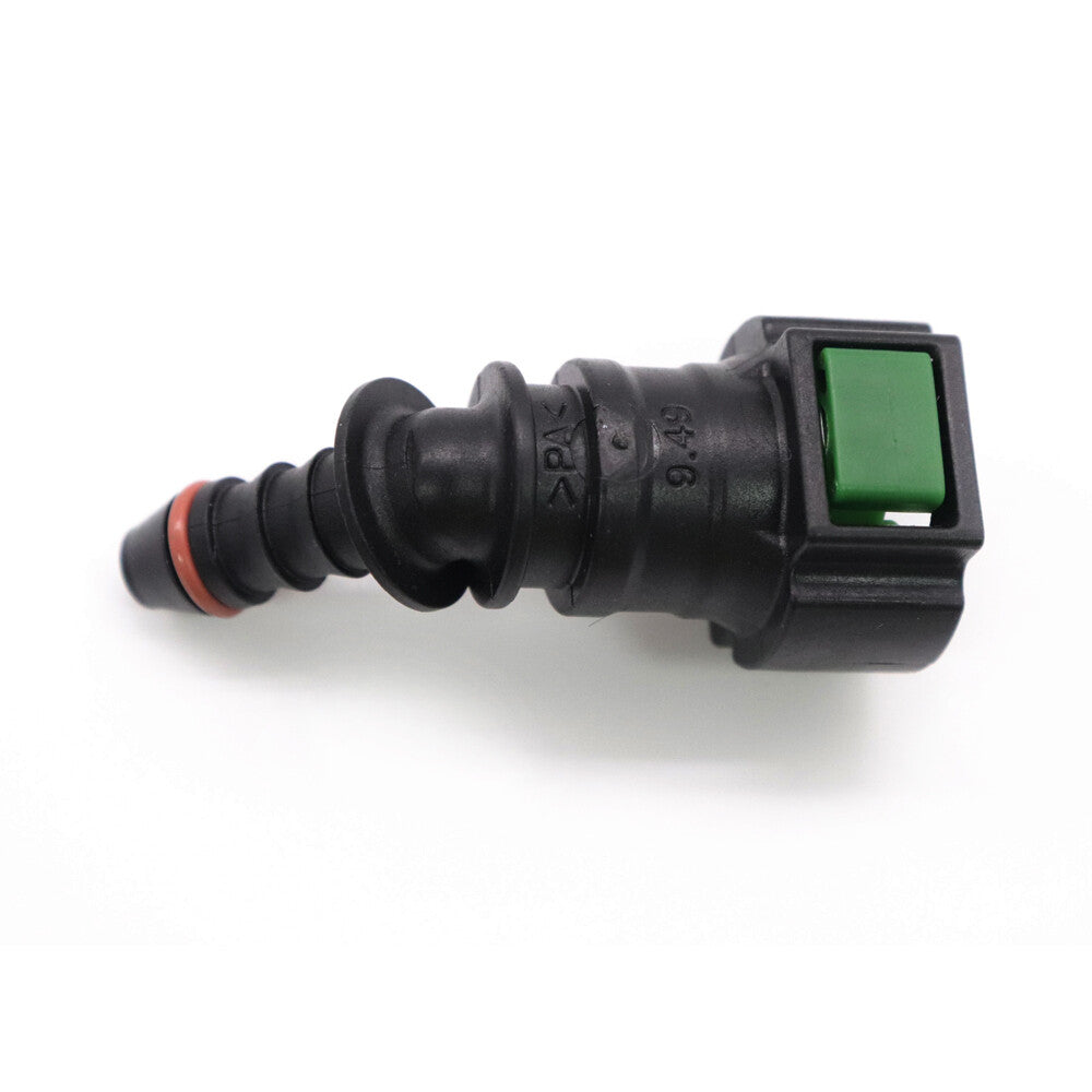 Female gasoline connector, fuel line lock fitting, 9.49 mm, ID6, 8x6, 135 degrees. Q