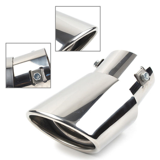 Auto Stainless Steel Chrome Rear Exhaust Pipe Tail Muffler Tip Round Accessories Q