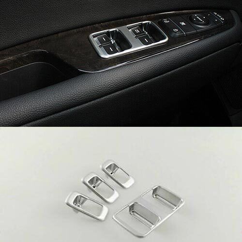 4Pcs Window Switch Button Trim ABS Chrome Fit for Kia K5 Optima 2016-2019 LHD
