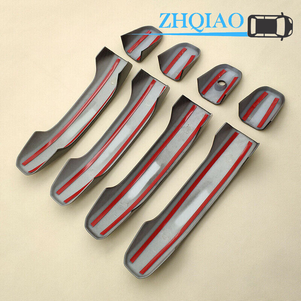 Carbon Fiber Style Door Handle Cover Trim Fits for Chevy Silverado 1500 2014-2019