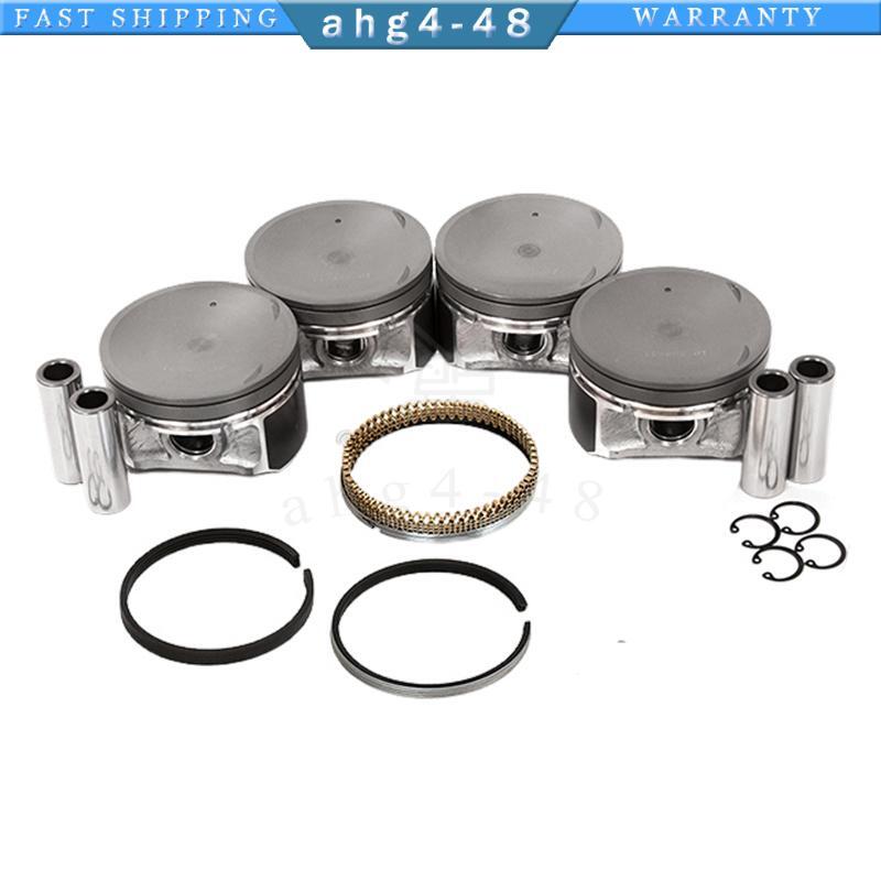 4-Piece Engine Piston Kit A2010-8J000 for 02-06 Altima Sentra SE-R 2.5L QR25DE