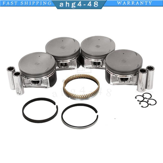 4-Piece Engine Piston Kit A2010-8J000 for 02-06 Altima Sentra SE-R 2.5L QR25DE