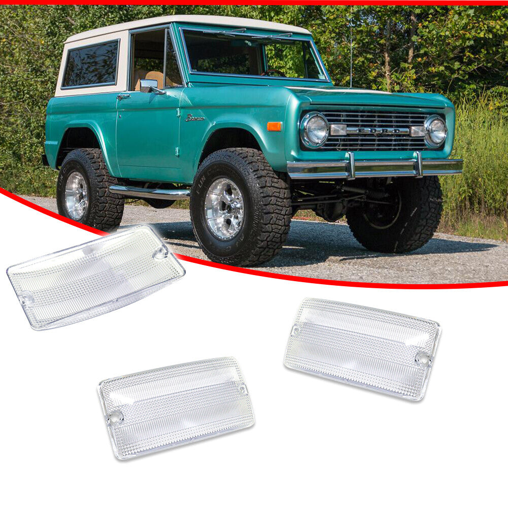 Suitable for Mustang 1969-1977 transparent front grill left and right turn signal lampshades- v