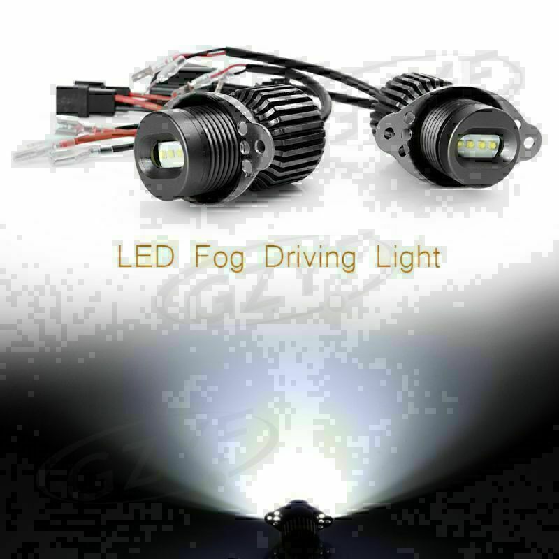 2x Angel Eye Halo Ring DRL Fog Light Bulbs for E90 E91 LCI Halogen 2009 2010-11