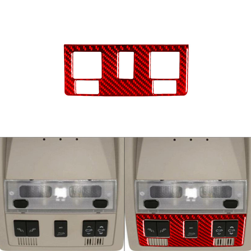 Red Carbon Fiber Front Door Pillars Vent Cover Trim For Explorer 2020-2023 v