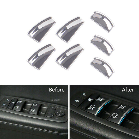 Window Lift Switch Button Cover Trim Sequins for Jeep for Grand Cherokee 2011-2021 Q