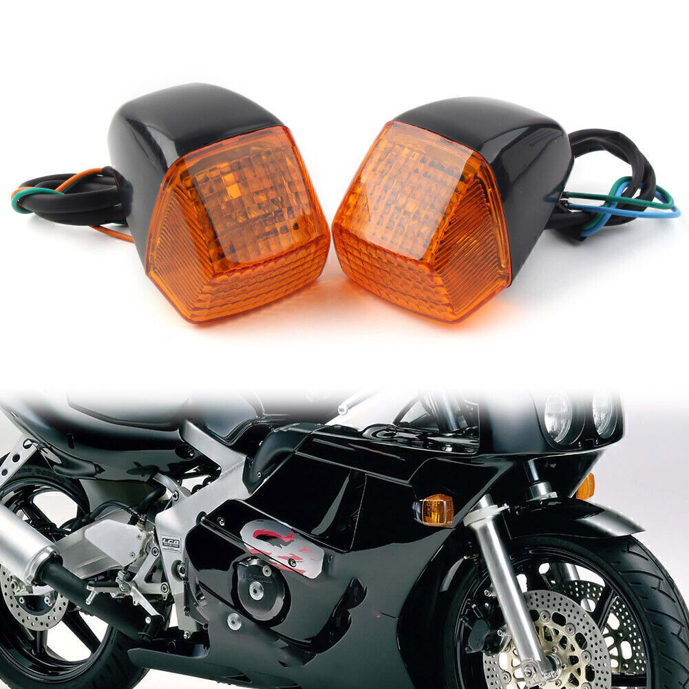 2PCS Motocycle Turn Signal Light Lamp Fit for HONDA CBR250RR MC22 Amber Lens