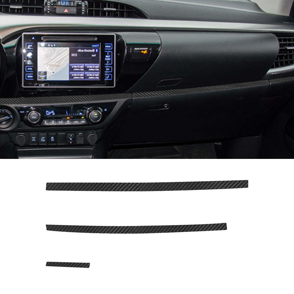 Carbon Fiber Gear Shifter Side Trim Strip Panel For Explorer 2011-2014 Red v