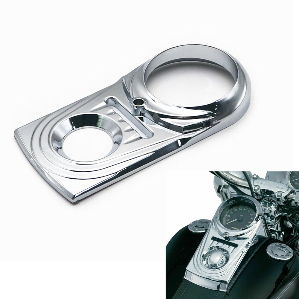 Chrome Dash Panel Insert Cover for Harley Softail FXDWG Dyna Models 1993-2015 Q