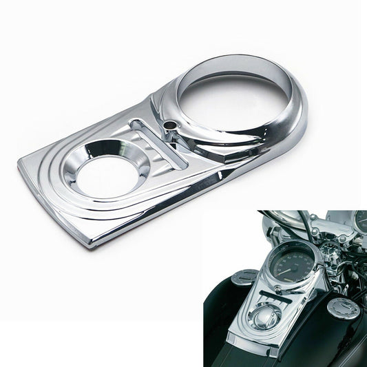 Chrome Dash Panel Insert Cover for Harley Softail FXDWG Dyna Models 1993-2015 Q