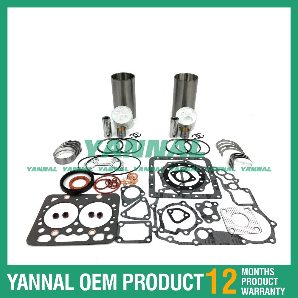 2TNE68 Cylinder Liner Kit with Gasket and Bearings for Excavator Engines