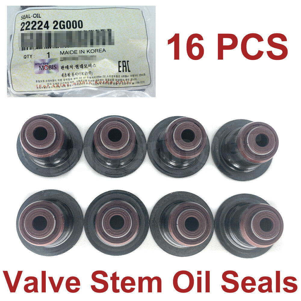 16-piece valve stem oil seal 2224-2G000 suitable for Hyundai for Elantra Sonata for Kia Forte Optima