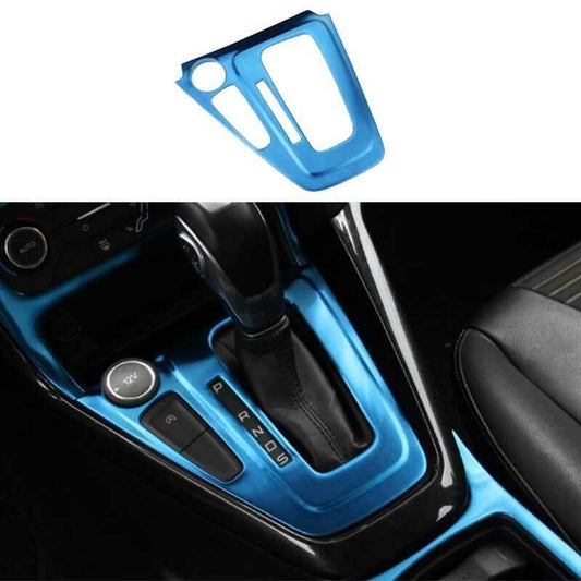 Blue Titanium Middle Console Gear Shift Panel Trim 1PCS for Ford Focus 2015-2018